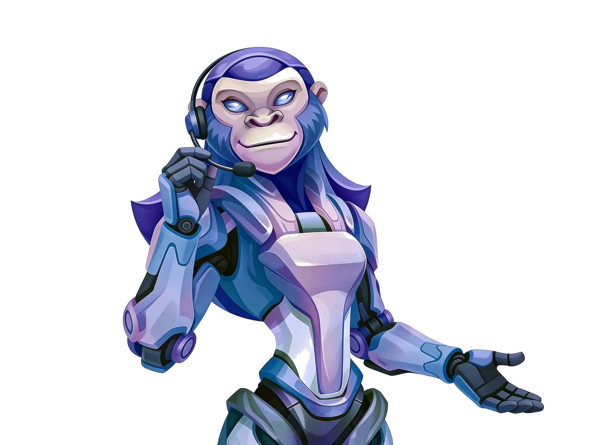 Maya AI receptionist standing in the GorillaDesk office
