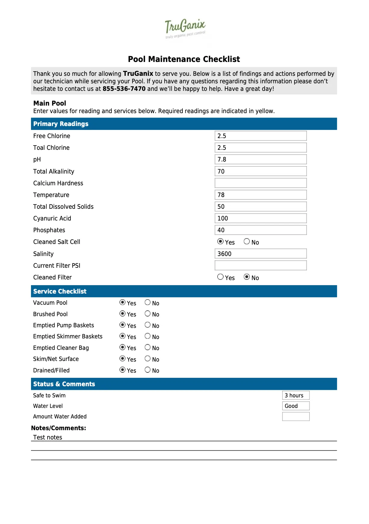 Pool maintenance checklist preview