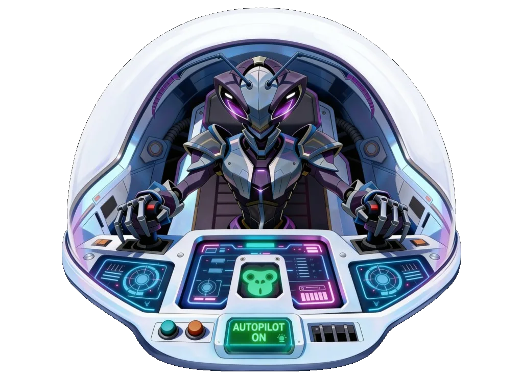 Mantis AI route optimizer in autopilot cockpit