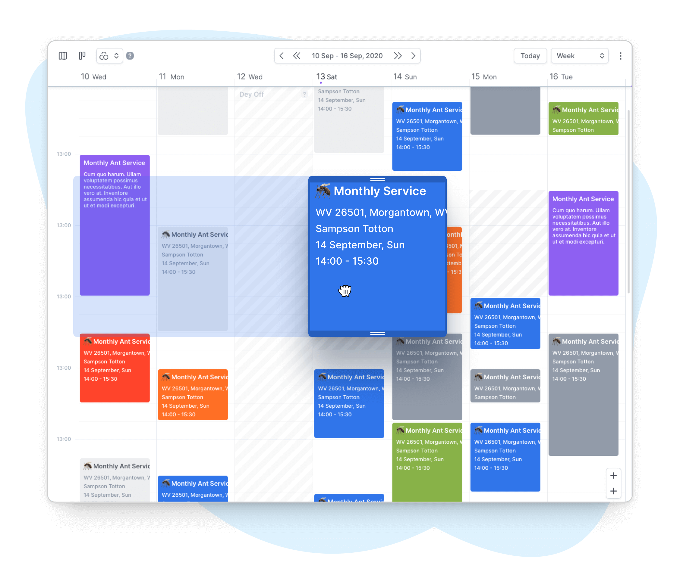 Pending online bookings on the GorillaDesk calendar