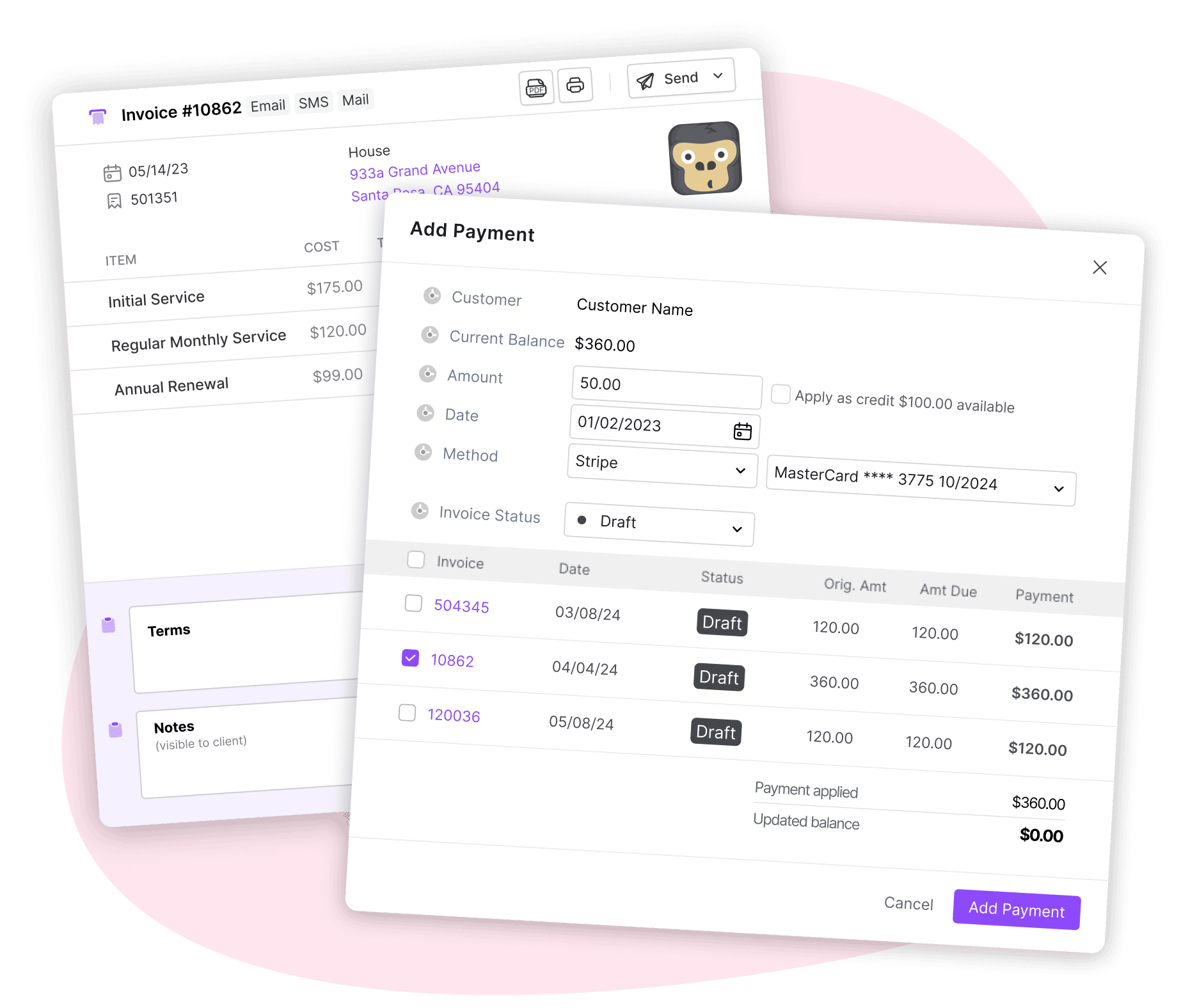Mosquito Control Invoicing Software