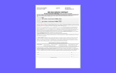 Bed Bug Agreement Document