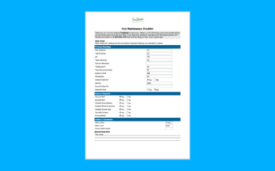 Pool Maintenance Checklist Document