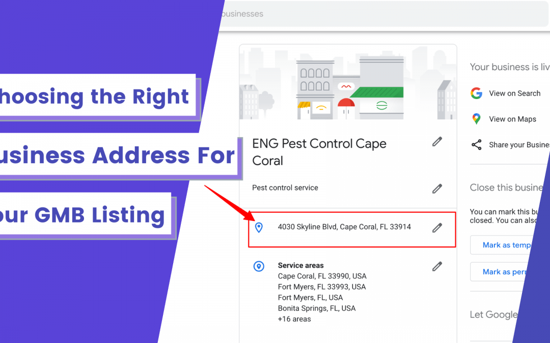 How to choose a business address for your GMB listing