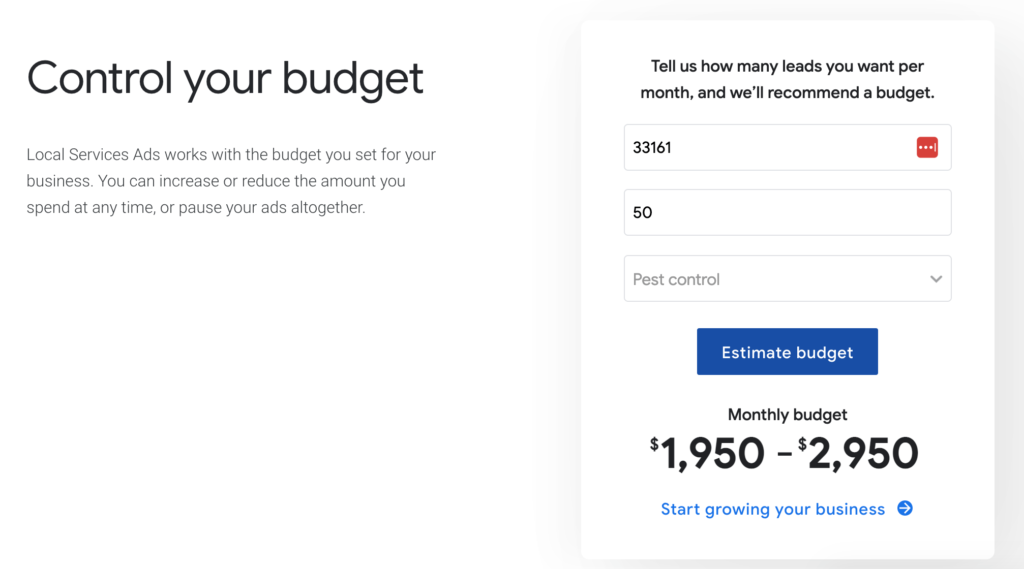 Google Local Service Ads Lead Calculator