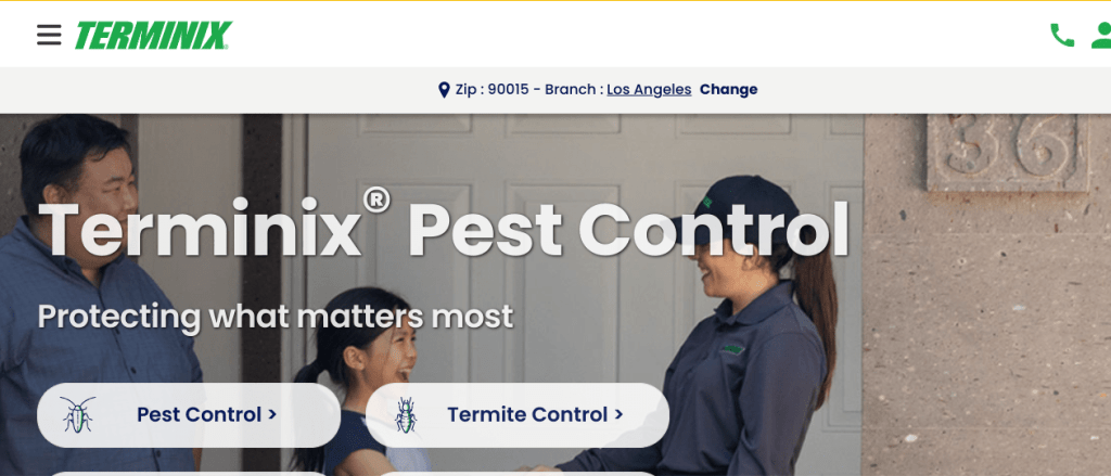 Terminix - Pest Control Website Design