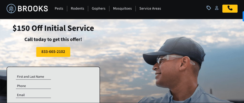 Pest Control Website Design: Get a quote for service