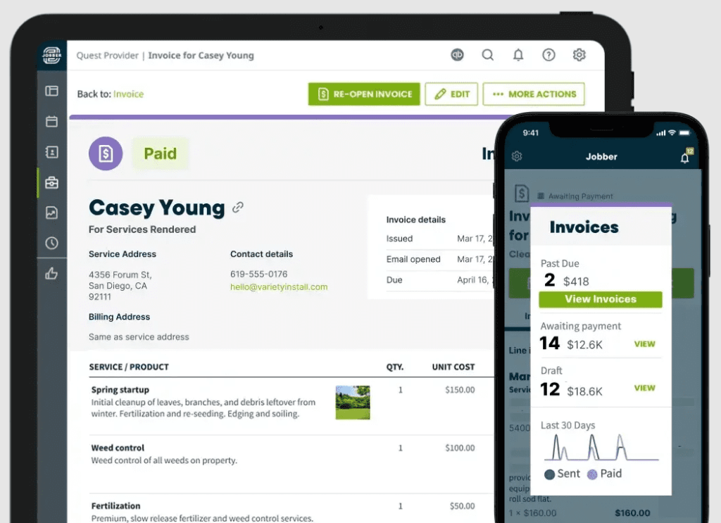 Jobber Field Invoicing Software