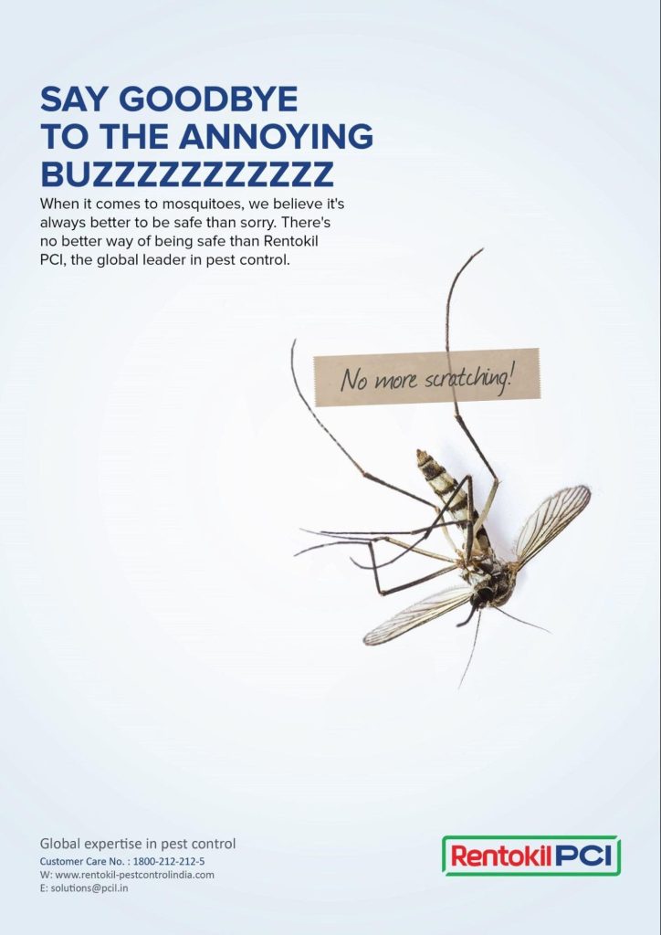 Pest Control Ads: Rentokil’s “Say goodbye to the annoying buzzz” ad