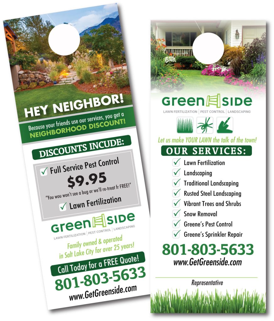 Greenside’s door hangers - Pest Control Ads