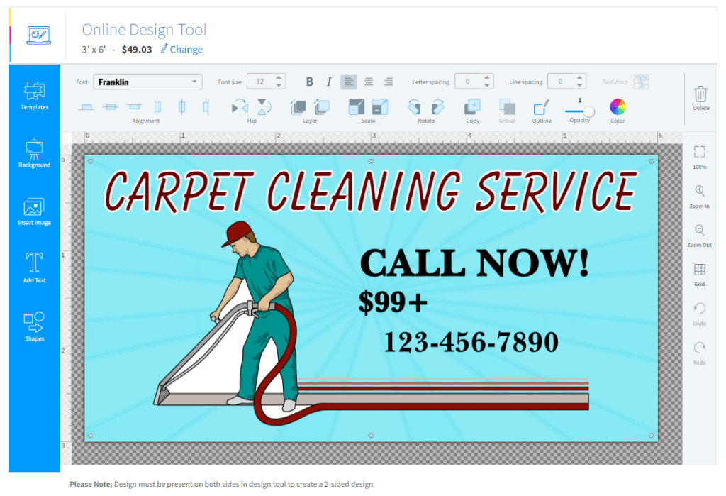 Yard signs for carpet cleaning businesses