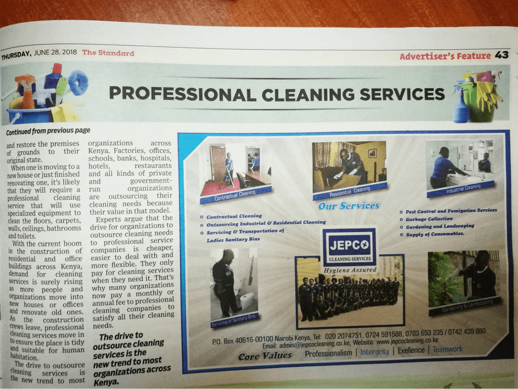 Newspaper ads for advertising your cleaning business